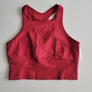 NEW FREE PEOPLE MOVEMENT RED LONG LINE SPORTS BRA TANK TOP M / L MEDIUM LARGE